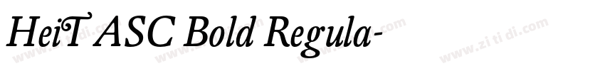 HeiT ASC Bold Regula字体转换